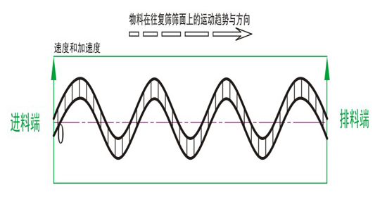 精密回旋筛物料运行轨迹